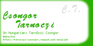 csongor tarnoczi business card