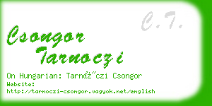 csongor tarnoczi business card